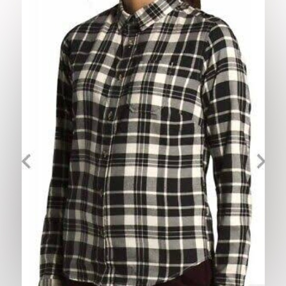The North Face Women’s Black and White Plaid Button Down Shirt